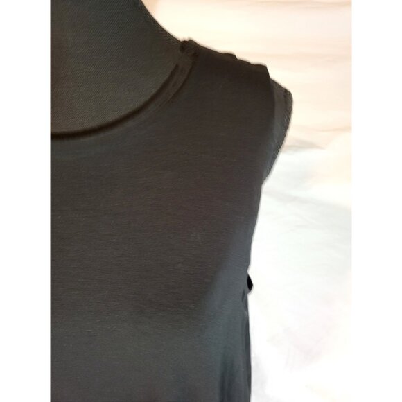 NWT J Jill Wearever Collection Sleeveless Midi Tank Dress Black Sz Large Petite - Picture 2 of 6